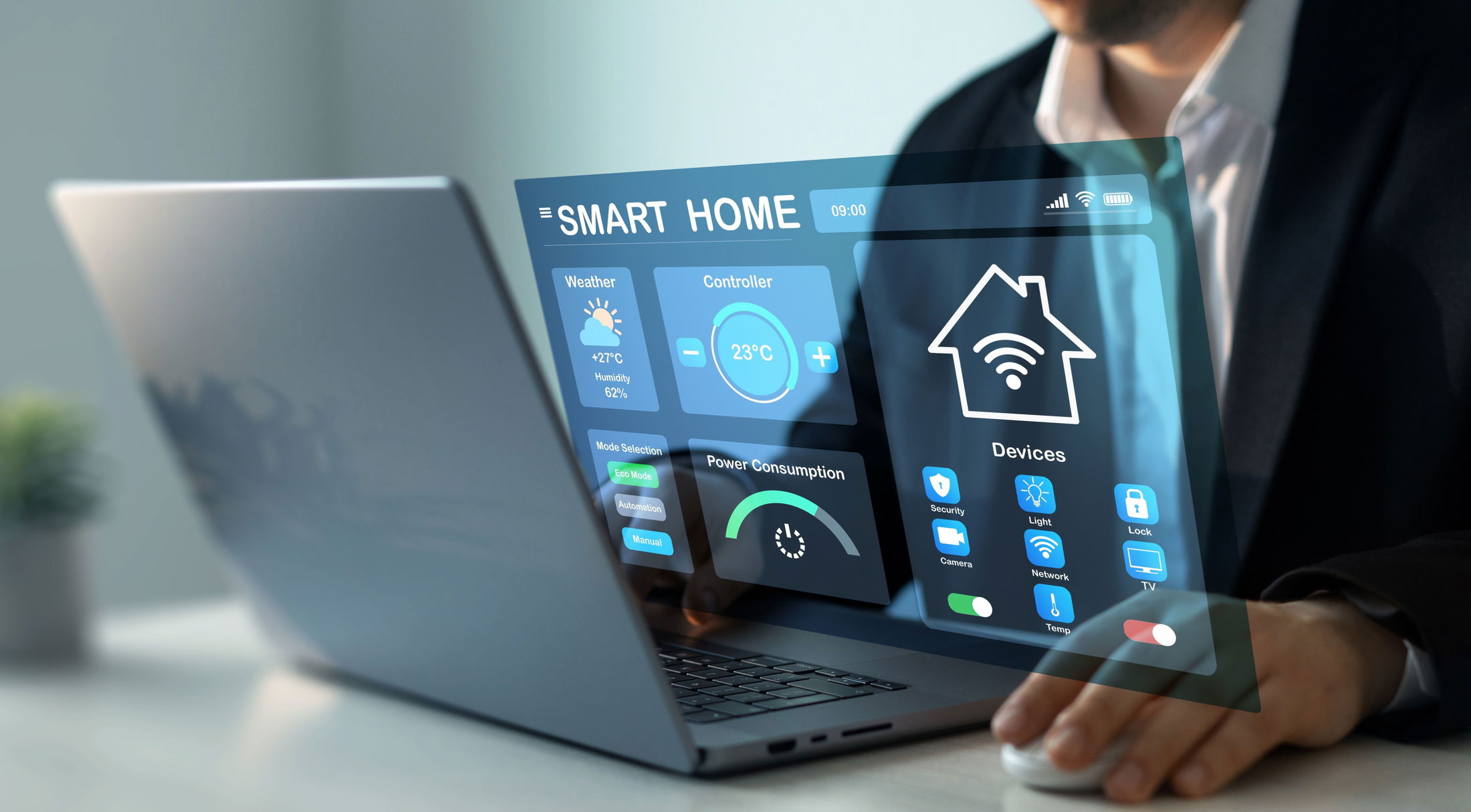 smart home technology set up in a new home in butler