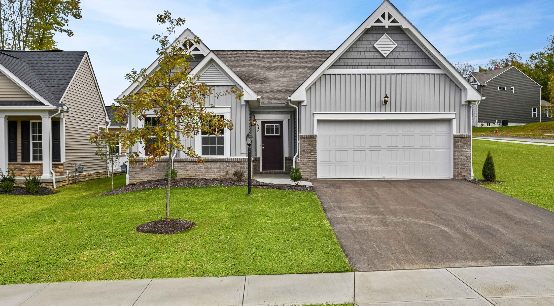 single level home in new community in butler