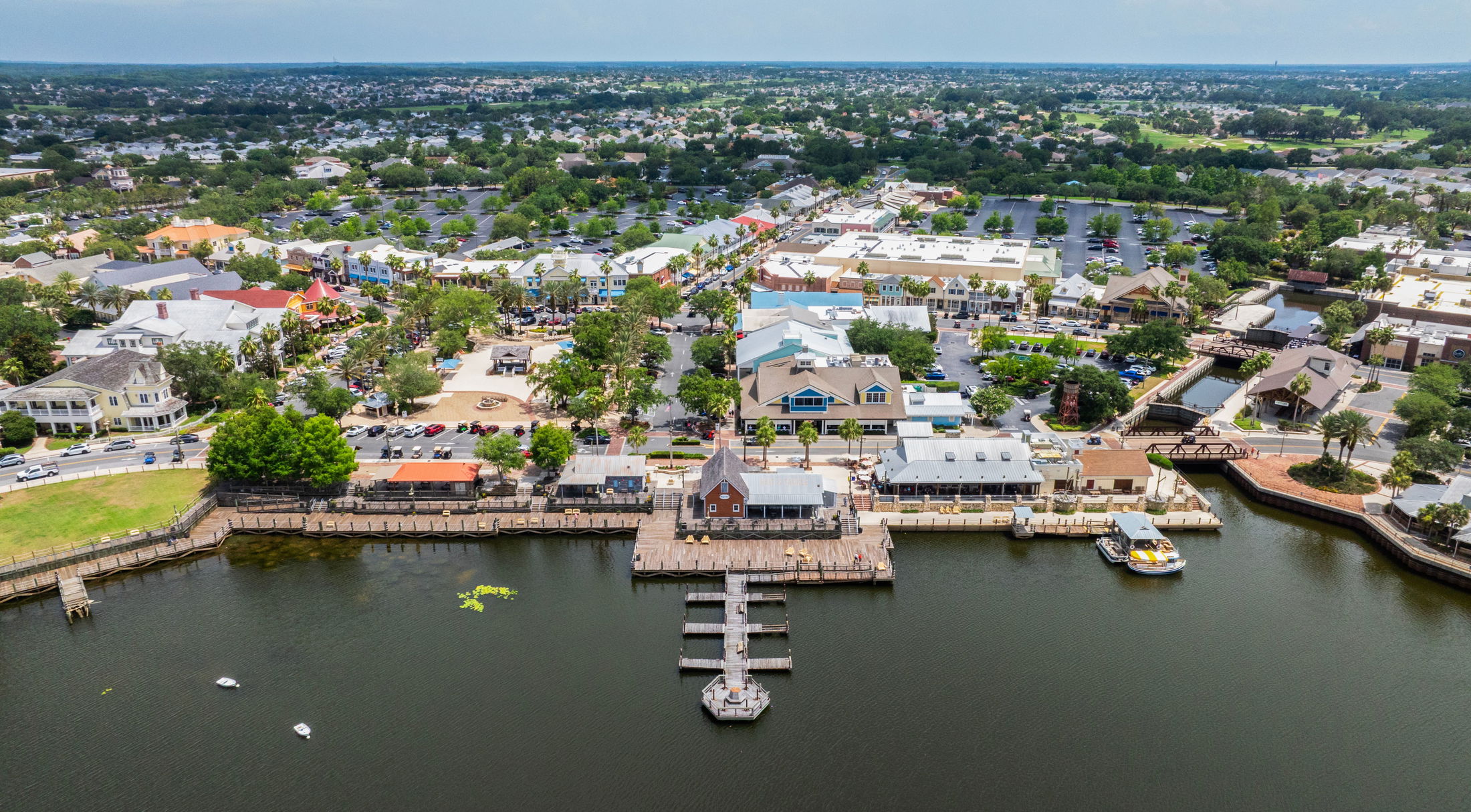 aerial view of lady lake, fl