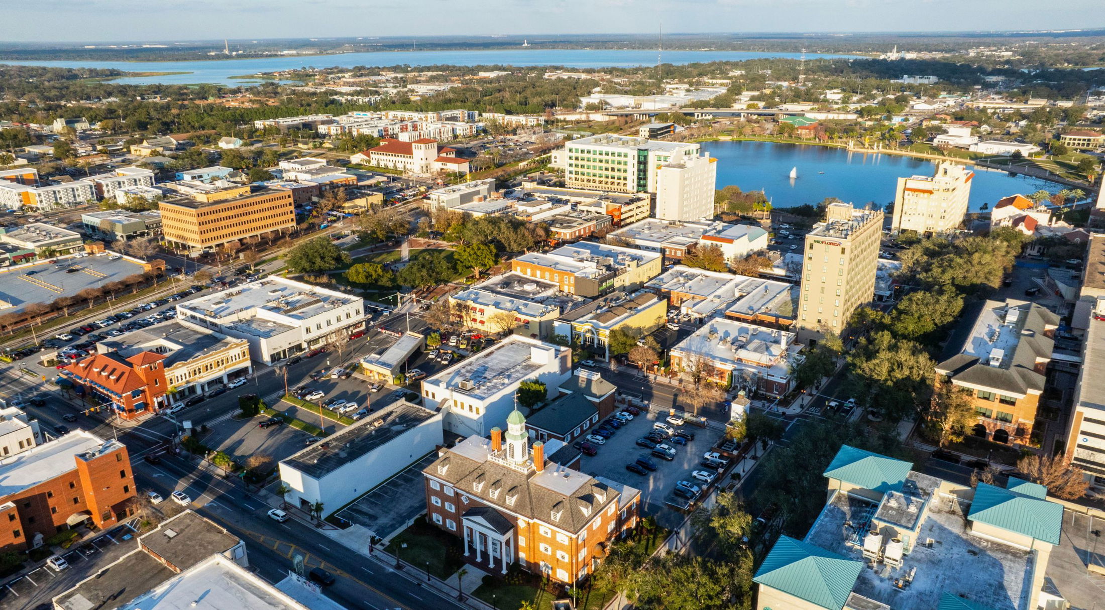 aerial view of lakeland, fl