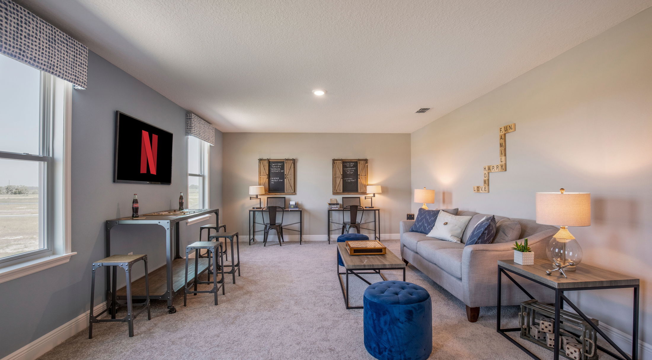 loft area of a new home in pensacola, fl