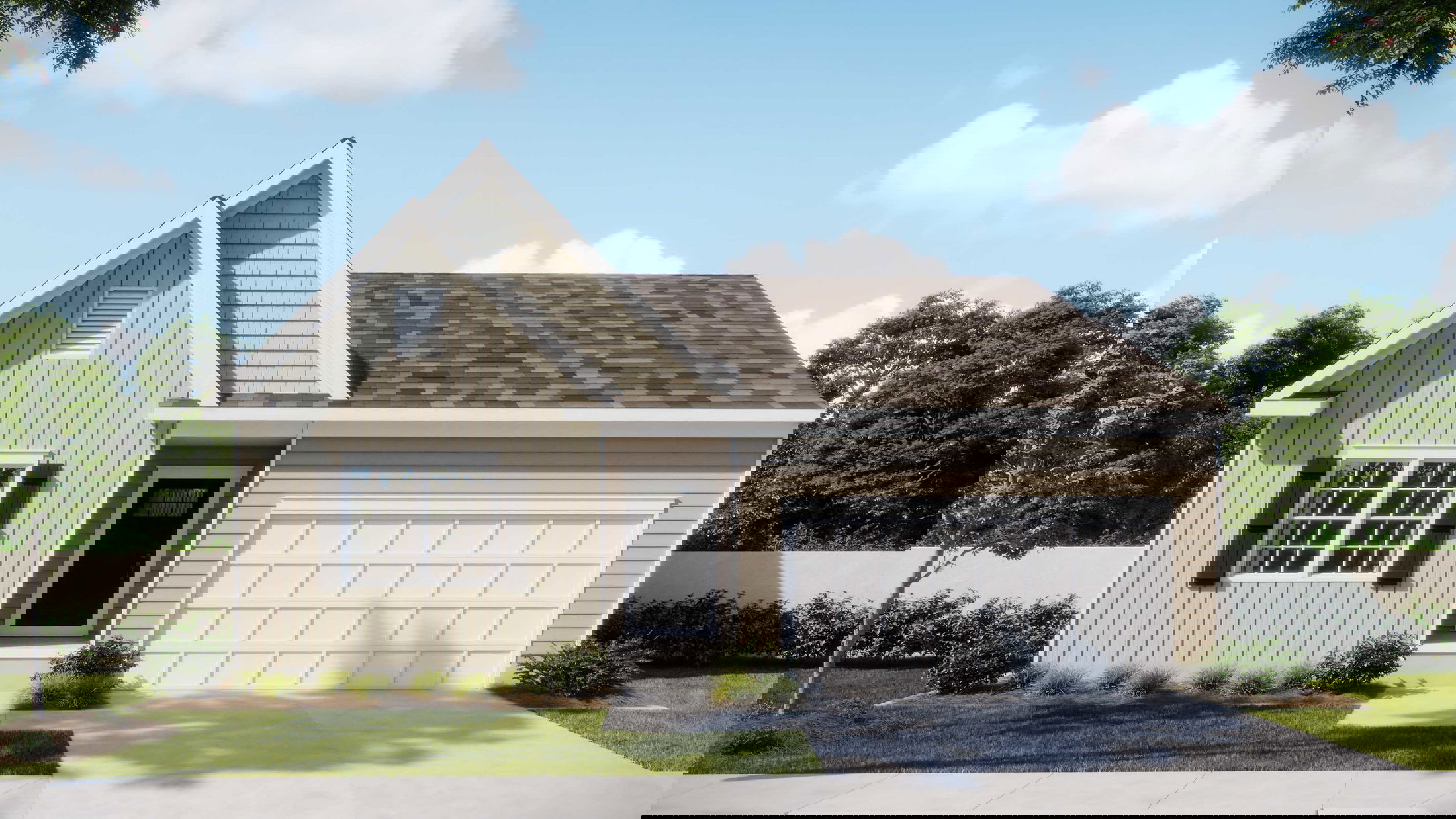 A digitally corrupted image showing distorted colorful stripes obscuring the view of a house with a porch and columns.