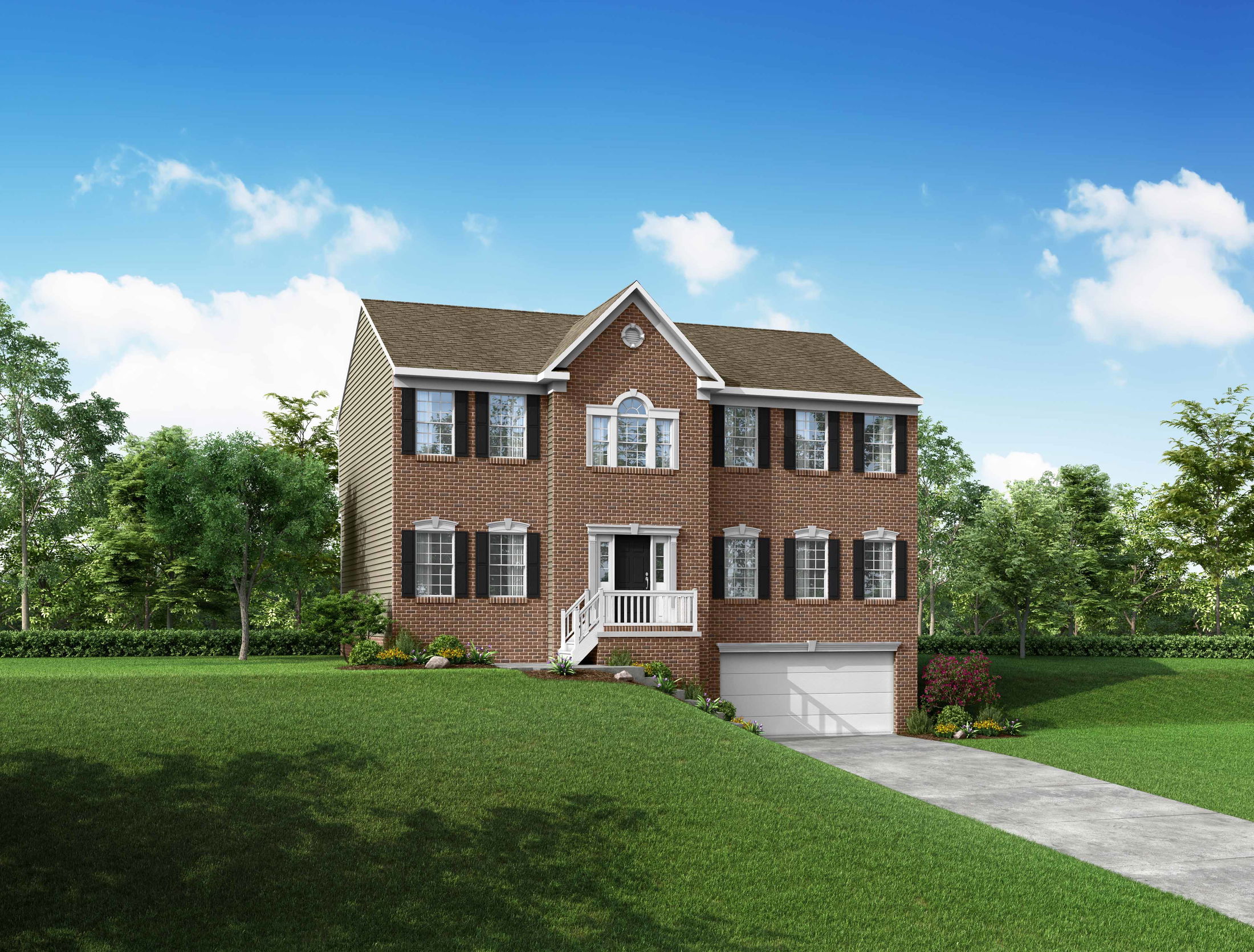 tucson single family home design with brick in hunters preserve