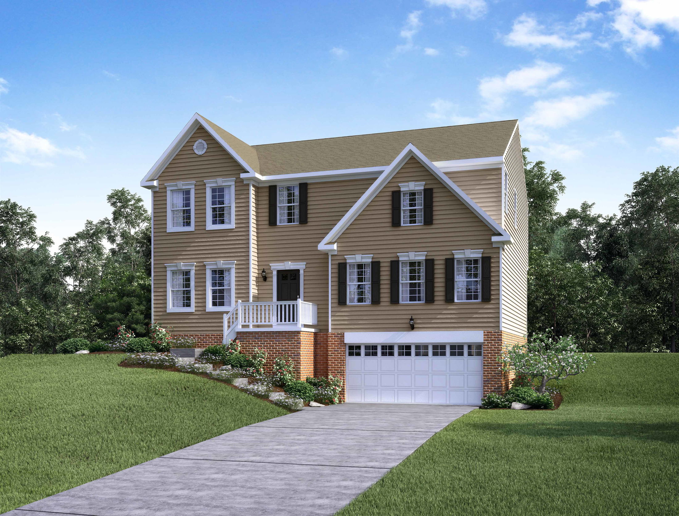 tucson single family home design with tan siding in hunters preserve