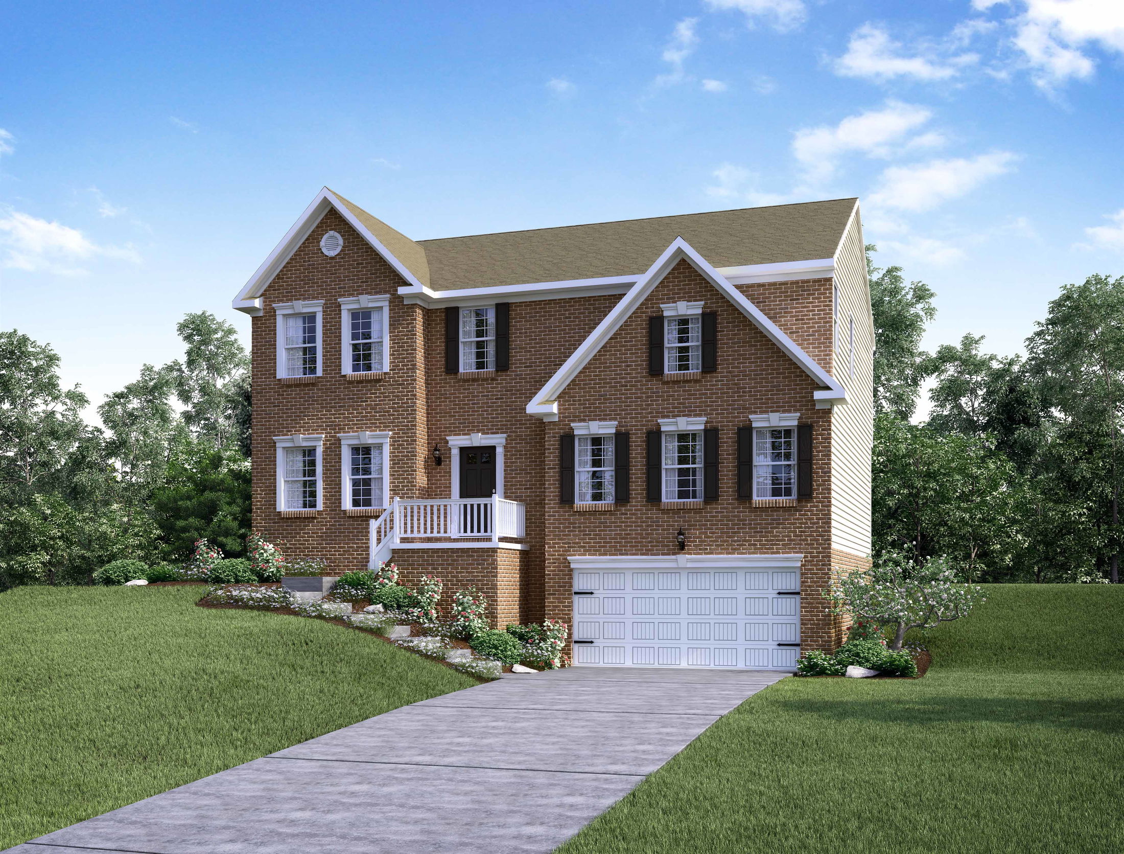 tucson of hunters preserve home design with brick exterior