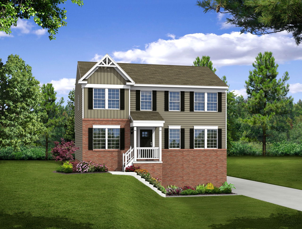 Craftsman style home design, the Waterloo in Magnolia Ridge