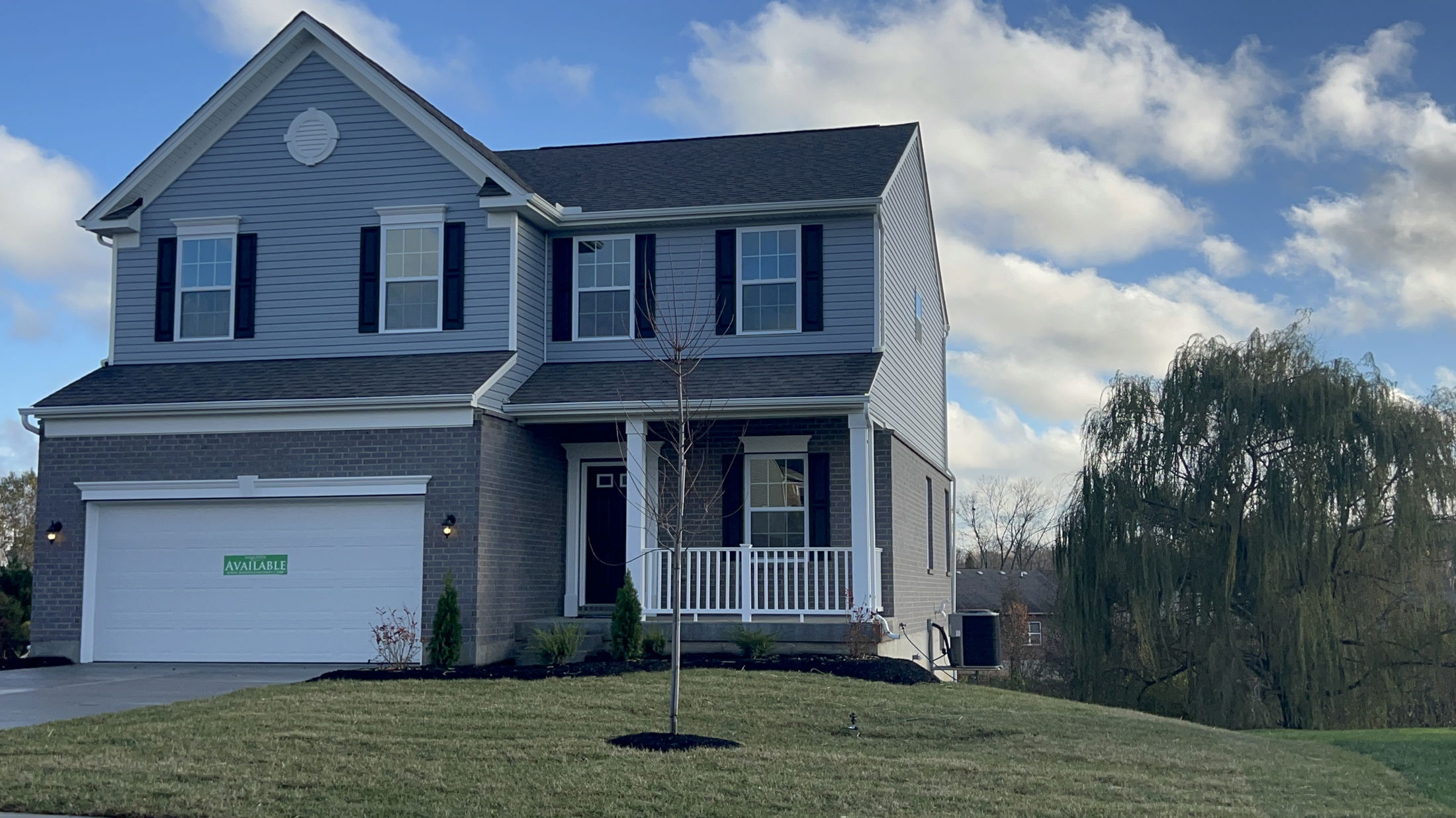 Modern two-story suburban home with a