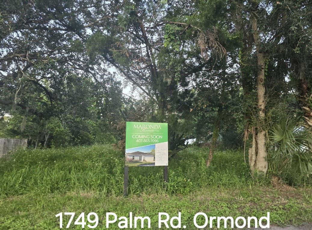 1749 palm rd. lot sign in maronda homes\' coastal communities